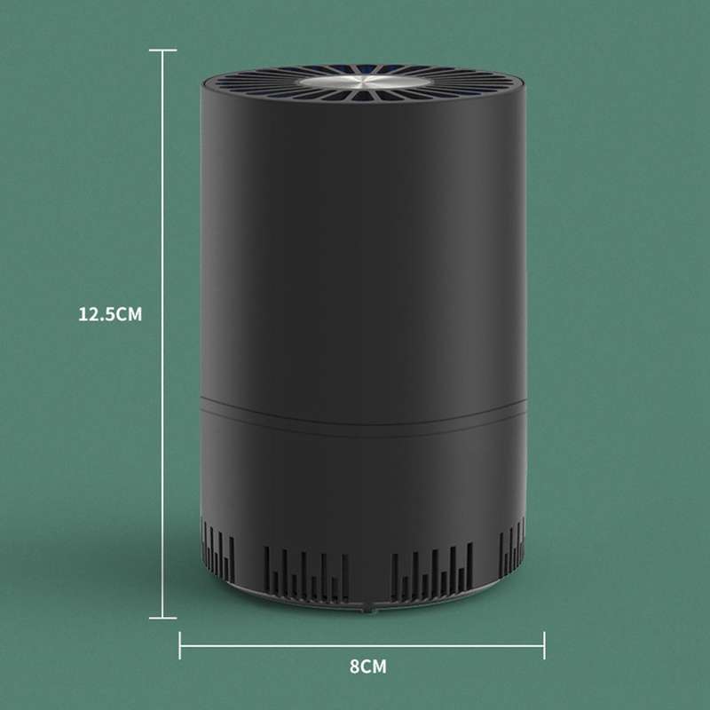 Air Purifier Home Auto Smoke Detector Hepa Filter Car Air Purifier USB Cable Low Noise with Night Li