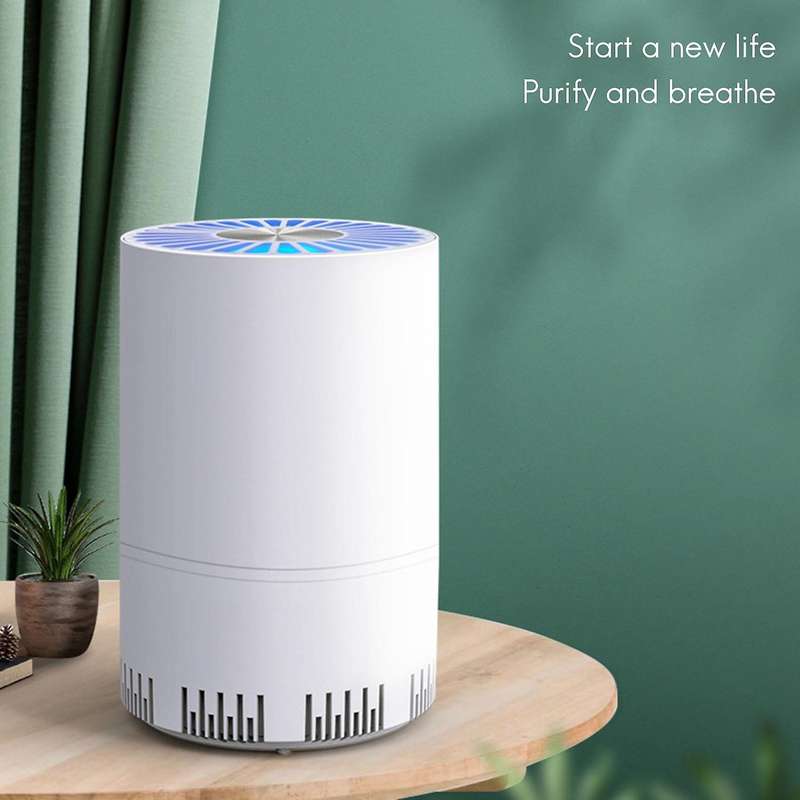 Air Purifier Home Auto Smoke Detector Hepa Filter Car Air Purifier USB Cable Low Noise with Night Li
