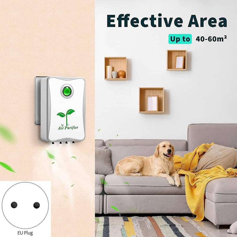 Air Purifiers Plug in for Home,Negative Ion Portable Air Purifier,for Bedroom Kitchen Toilet Pet Sme