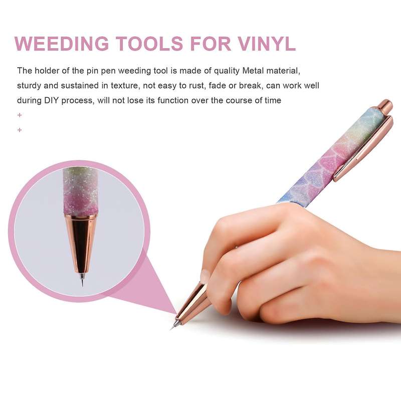 Air Release Pen Tool Pin Pen Craft Vinyl Air Release Weeding Tools Compatible Squeegee Out Bubble HT