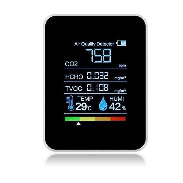 Air Quality Monitor CO2 Detector Hygrometer Thermometer for Home Colorful Display Digital Monitor 5