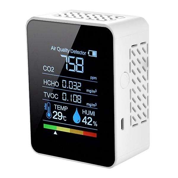 Air Quality Monitor CO2 Detector Hygrometer Thermometer for Home Colorful Display Digital Monitor 5