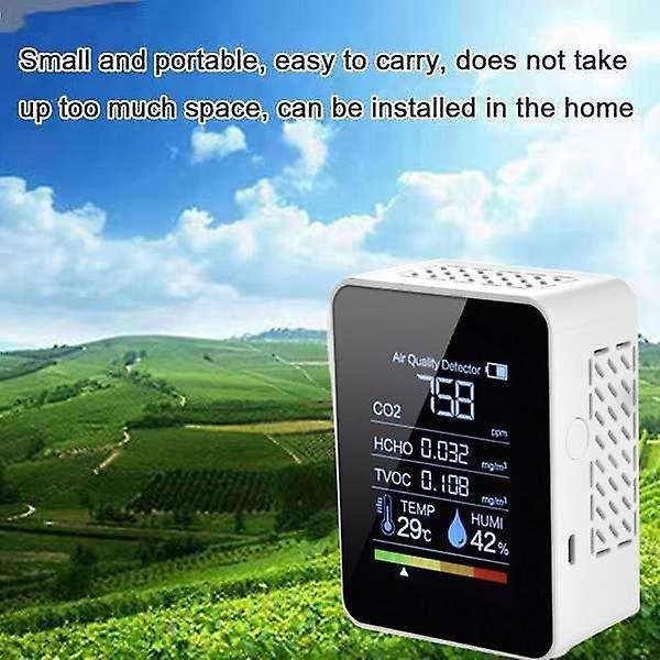 Air Quality Monitor CO2 Detector Hygrometer Thermometer for Home Colorful Display Digital Monitor 5