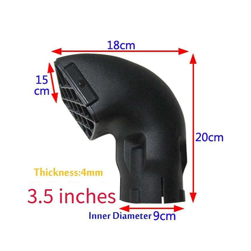 Air Snorkel Air Ram Heads Top Replacement 3.5inch for Air Flow Air Intake No Pipe Clamp Hoop Clip Ri