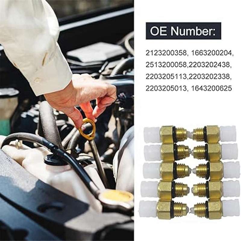 Air Suspension Line Hose Connector Fitting for W220 W221 W164 W211 M8 Air Nozzle Air Shock Fitting V