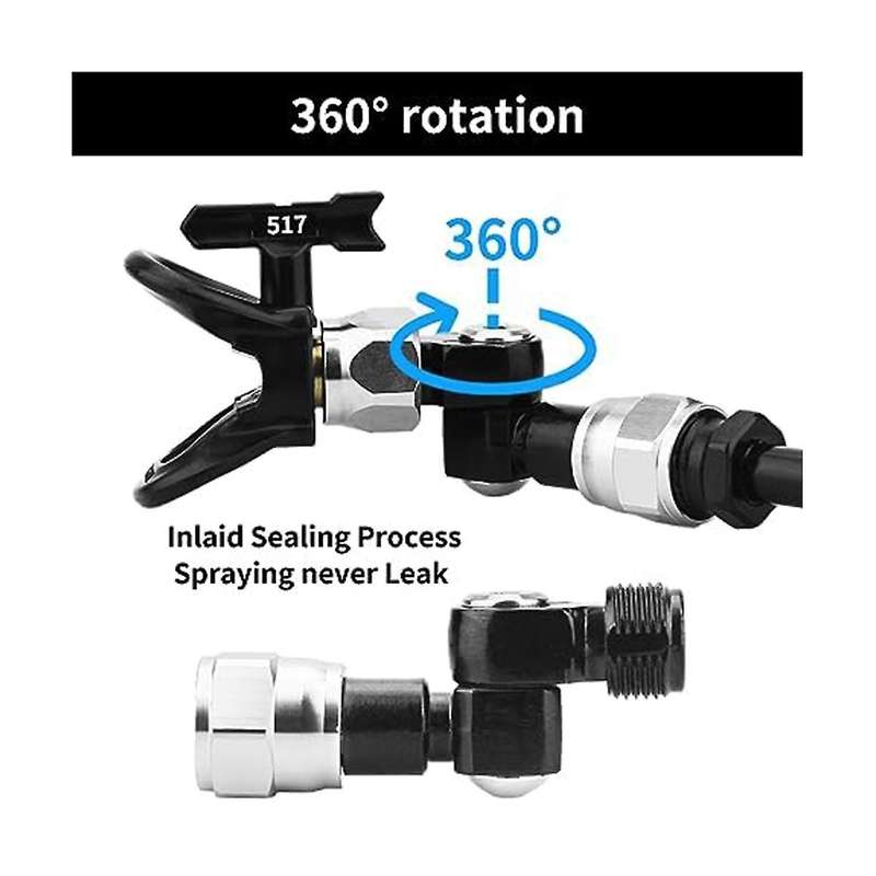 Airless Spray Universal Swivel Angle 7/8in F-7/8in M Swivel+517 Nozzle and Nozzle Protector Seat,pa