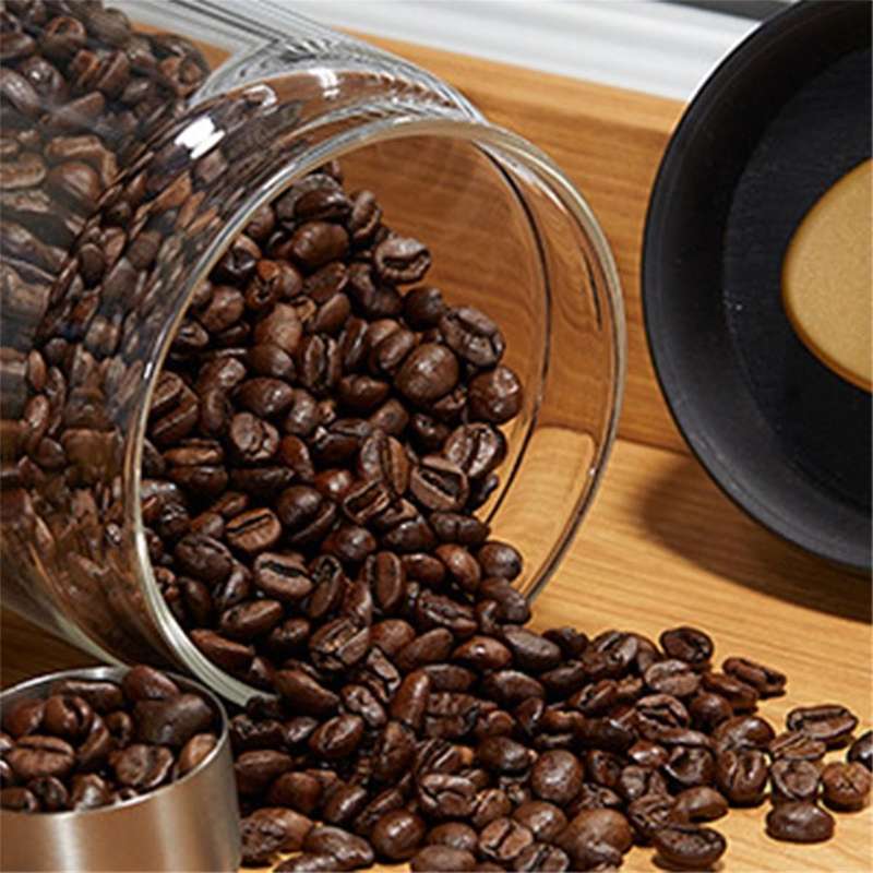 Airtight Coffee Canister,Glass Vacuum Storage Jar with Airtight Seal, Coffee Bean Storage Jar Kitche