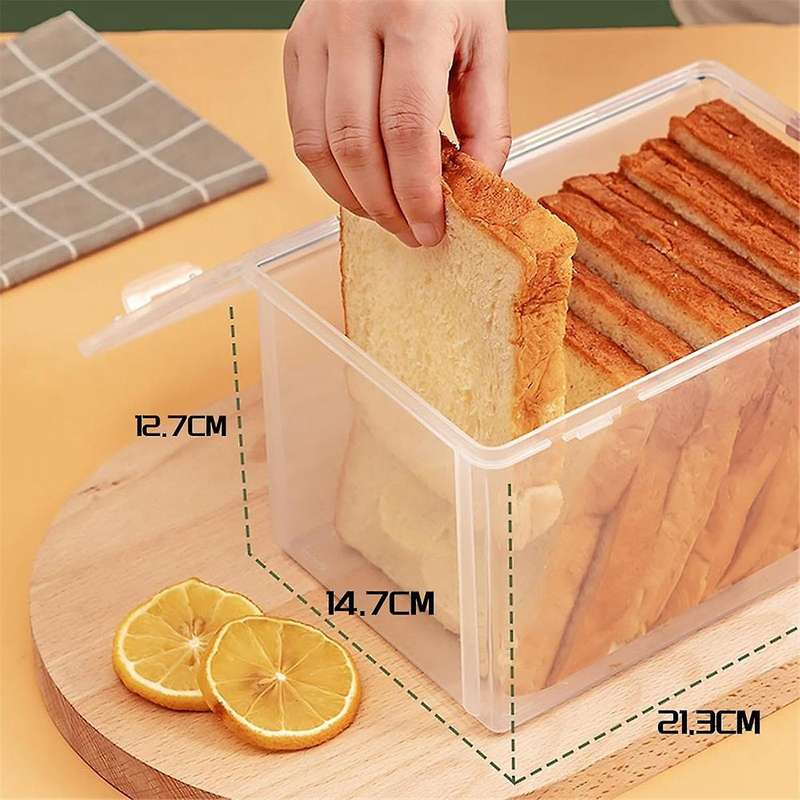 Airtight Bread Storage Containers Bread Box Plastic Reusable Loaf Cake Clear Bread Dispenser Freshes