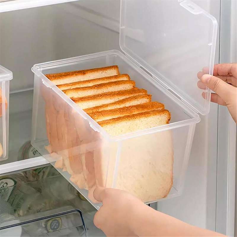 Airtight Bread Storage Containers Bread Box Plastic Reusable Loaf Cake Clear Bread Dispenser Freshes