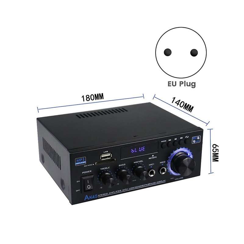 Ak45 Digital Power Amplifier Power Amplifier Audio Two-channel Power Amplifier Auto Supplies Eu Plug