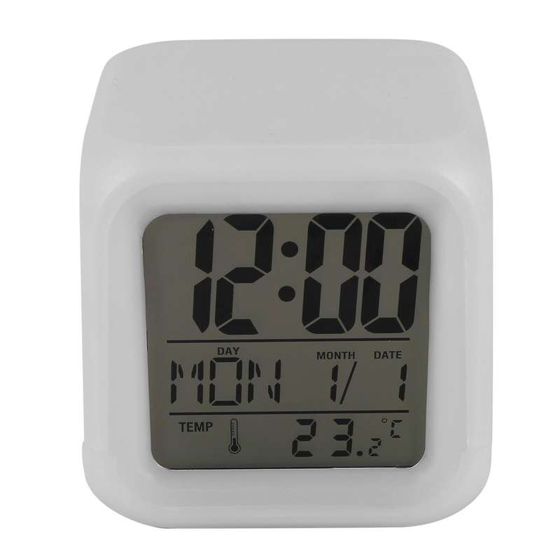 Alarm Clock Digital Travel for Bedroom Boy Girl,Small Desk Bedside Clocks,Display Time/Date LED Nig