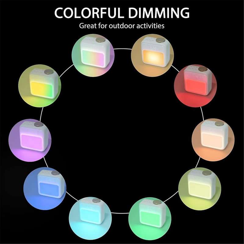 Alarm Clock for Heavy Sleepers with Sleep Aid & Night Light, Wake Up Sounds & RGB Colors, Rechargea