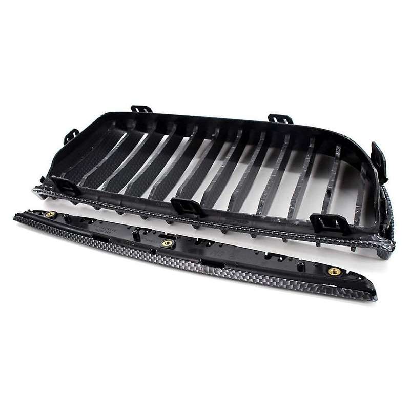 All Carbon Fiber Front Bumper Kidney Grille Air Vent Hole Frame Trim Cover for  E90 E91 2005-2008