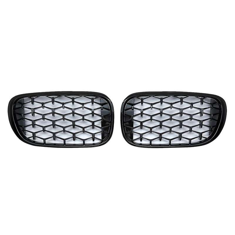 All Glossy Black Front Bumper Kidney Grille Air Vent Hole Frame Trim Cover for  7 Series G11 G12 201