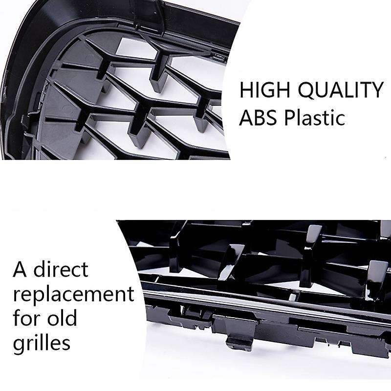 All Glossy Black Front Bumper Kidney Grille Air Vent Hole Frame Trim Cover for  7 Series G11 G12 201
