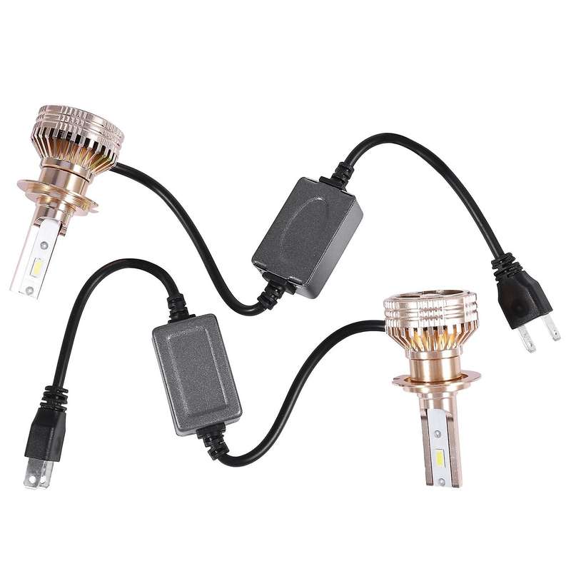 All-In-One Led-Tx3570 Chip Aluminum EV17 2 Pcs Car Led Headlight Gold 12000 Lumens 60W H7 Focused He