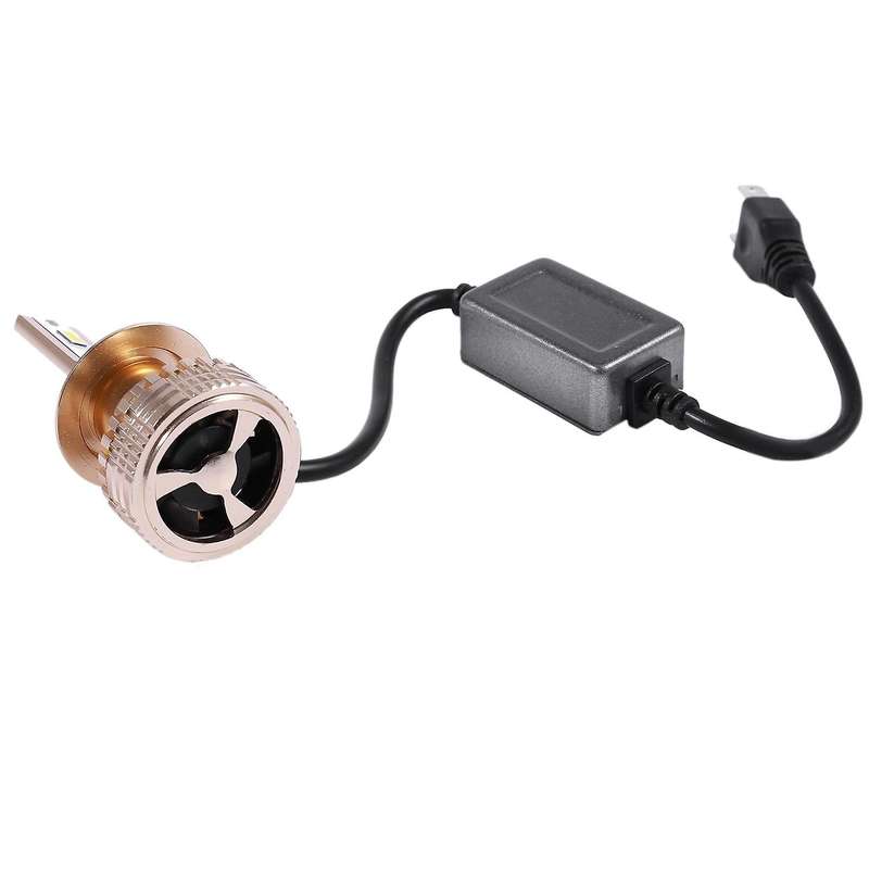 All-In-One Led-Tx3570 Chip Aluminum EV17 2 Pcs Car Led Headlight Gold 12000 Lumens 60W H7 Focused He