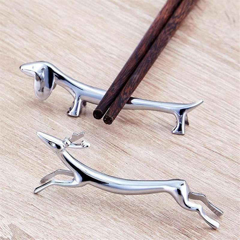 Alloy Dachshunds Wild Deer Chopstick Frame Chopstick Holder Fork Rack Festival Christmas Ornament