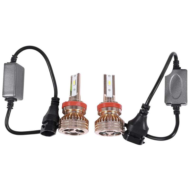 All-In-One Led-Tx3570 Chip Aluminum EV17 2 Pcs Car Led Headlight Gold 12000 Lumens 60W H11 Focused H