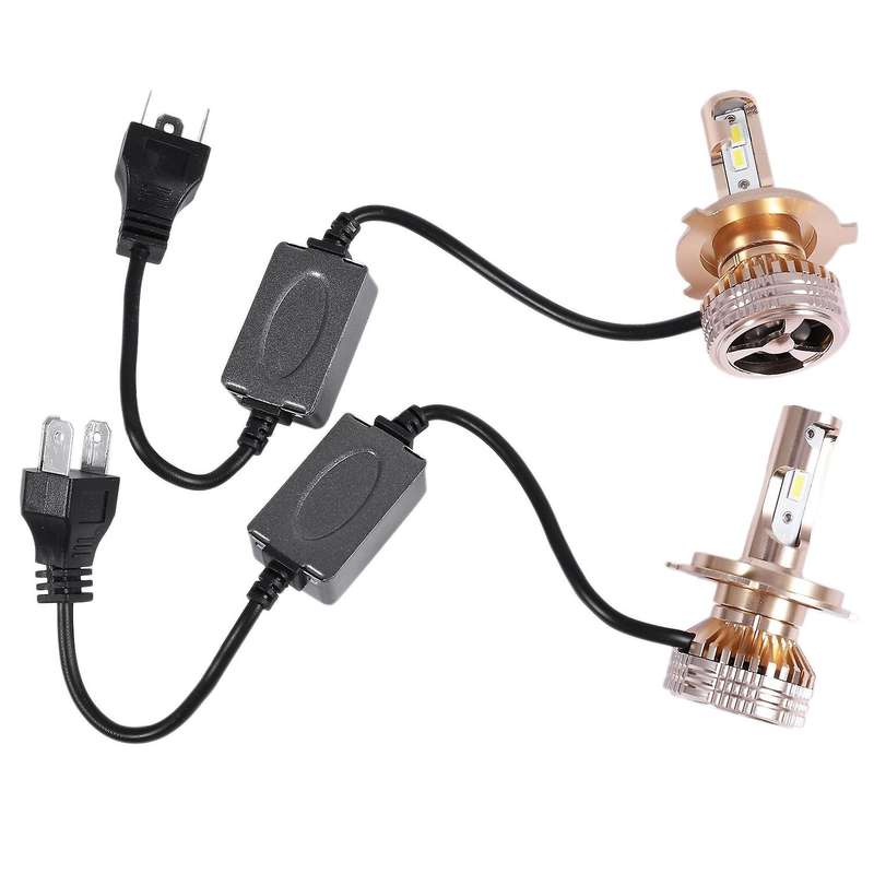 All-In-One Led-Tx3570 Chip Aluminum EV17 2 Pcs Car Led Headlight Gold 12000 Lumens 60W H4 Focused He