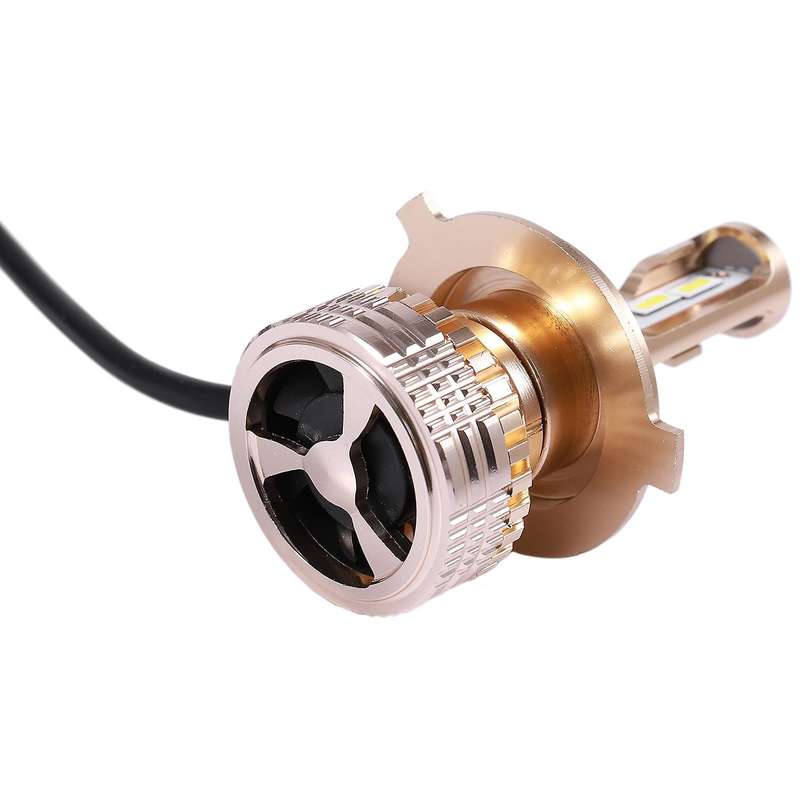All-In-One Led-Tx3570 Chip Aluminum EV17 2 Pcs Car Led Headlight Gold 12000 Lumens 60W H4 Focused He