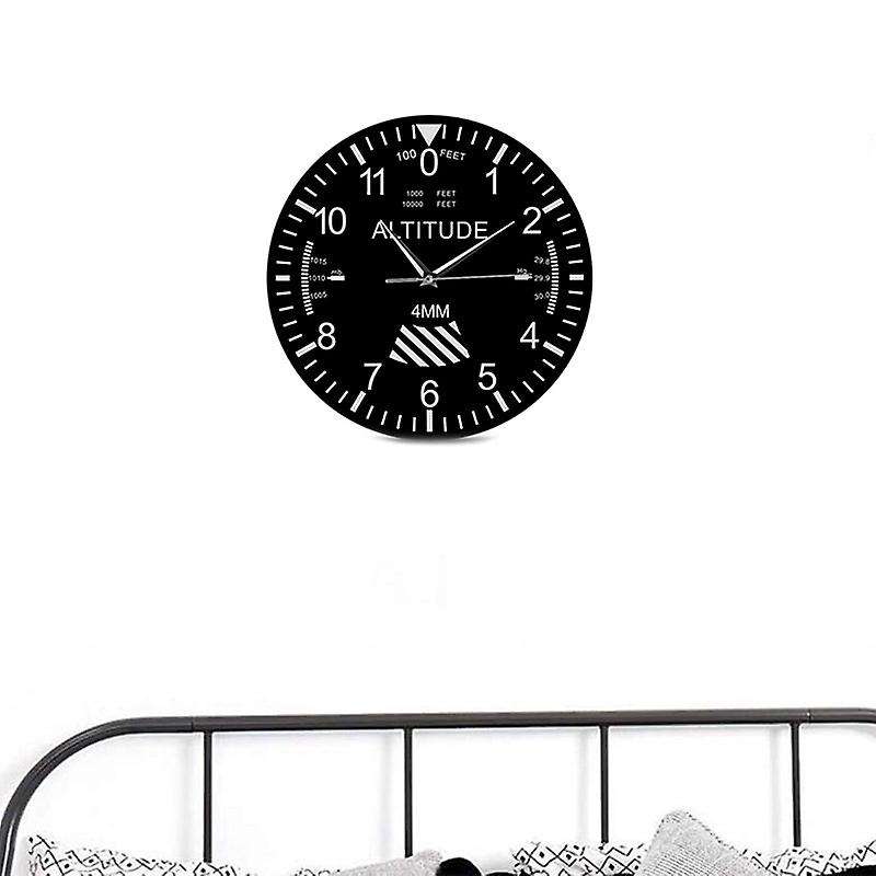 Altimeter Wall Clock Tracking Pilot Plane Altitude Measurement Modern Wall Watch Classic Instrument