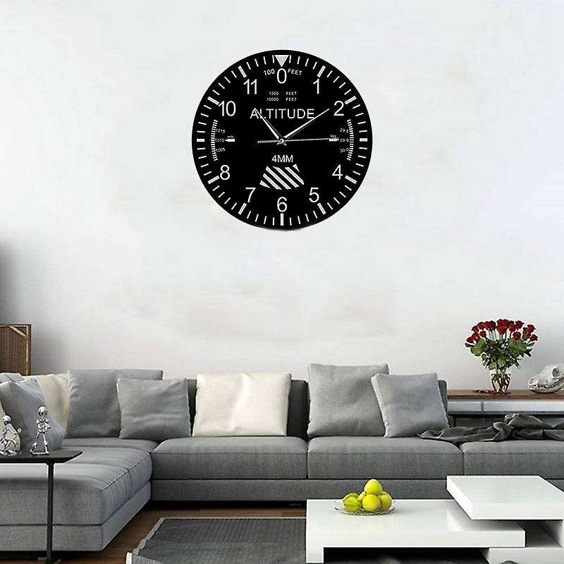 Altimeter Wall Clock Tracking Pilot Plane Altitude Measurement Modern Wall Watch Classic Instrument