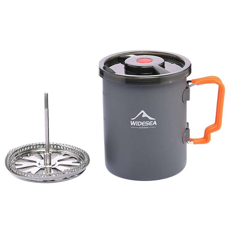 Aluminium Camping Coffee Pot with Cup Camping Coffee Pot for Campsite Cabin RV Kitchen Groups Backpa