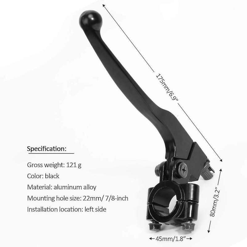 Aluminum 22mm 7/8 Inch Left Handlebar Clutch Lever for Pit Dirt Bike Motorcycle ATV Motorcycle Brake