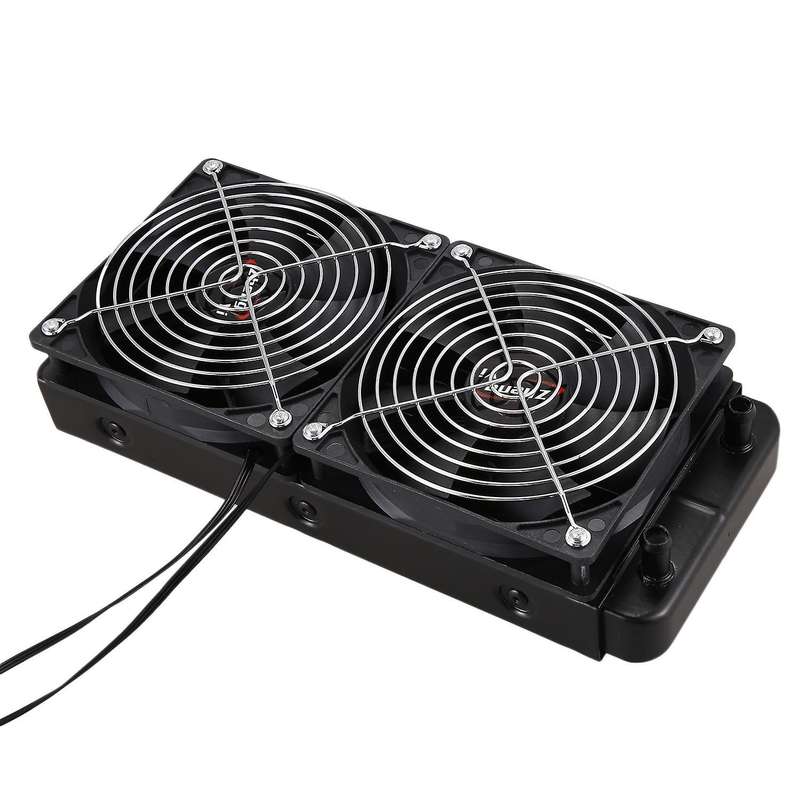Aluminum 240mm 10 Pipe Water Cooling Cooled Row Heat Exchanger Radiator with Fan for Cpu Pc Water Co