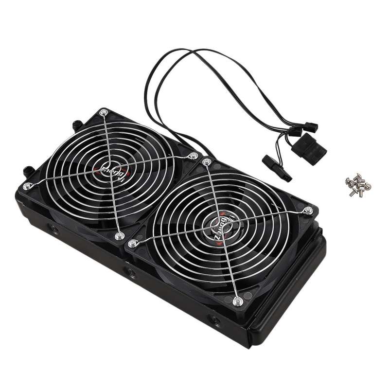 Aluminum 240mm 10 Pipe Water Cooling Cooled Row Heat Exchanger Radiator with Fan for Cpu Pc Water Co