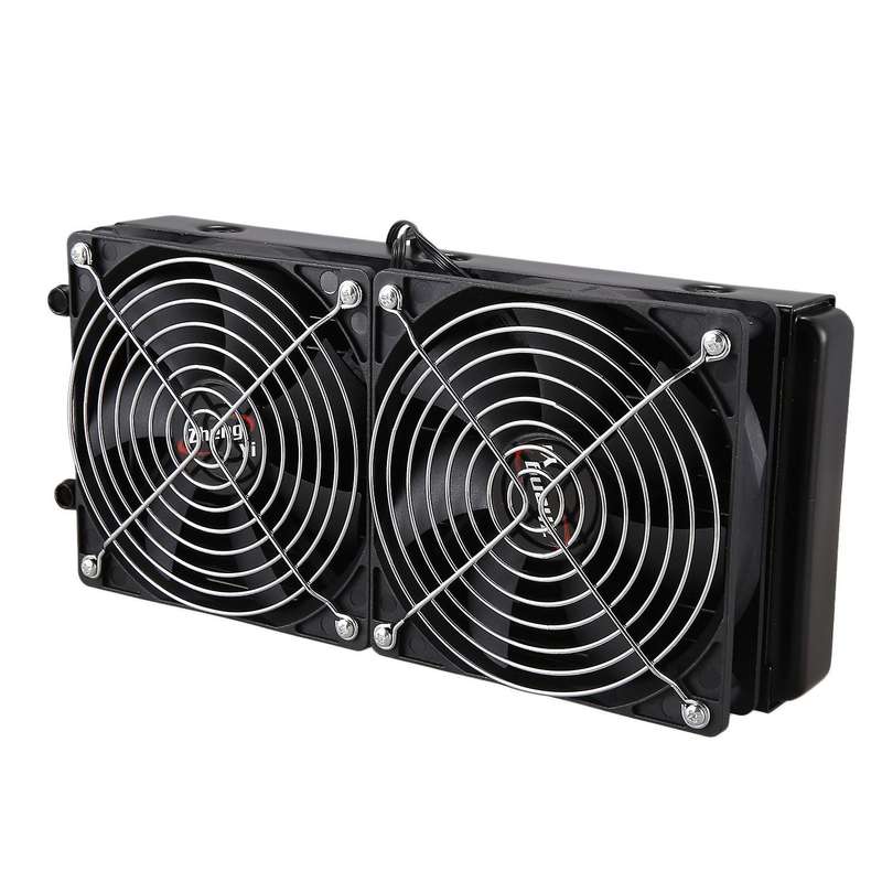 Aluminum 240mm 10 Pipe Water Cooling Cooled Row Heat Exchanger Radiator with Fan for Cpu Pc Water Co