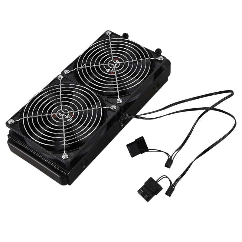 Aluminum 240mm 10 Pipe Water Cooling Cooled Row Heat Exchanger Radiator with Fan for Cpu Pc Water Co