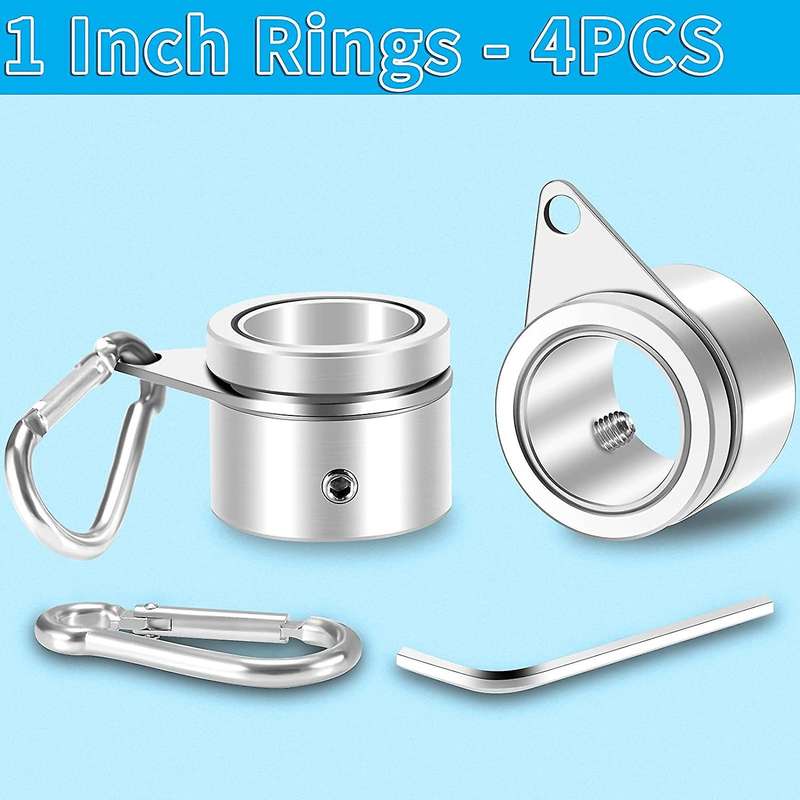 Aluminum Alloy 360 Rotating Flagpole Rotating Flag Mounting Ring-Suitable for 0.75-1.02 Inch Diamete