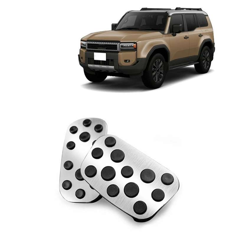 Aluminum Alloy Car Foot Pedal Pads Accelerator Gas Brake Pedal Cover for Land Cruiser 250 Prado LC25