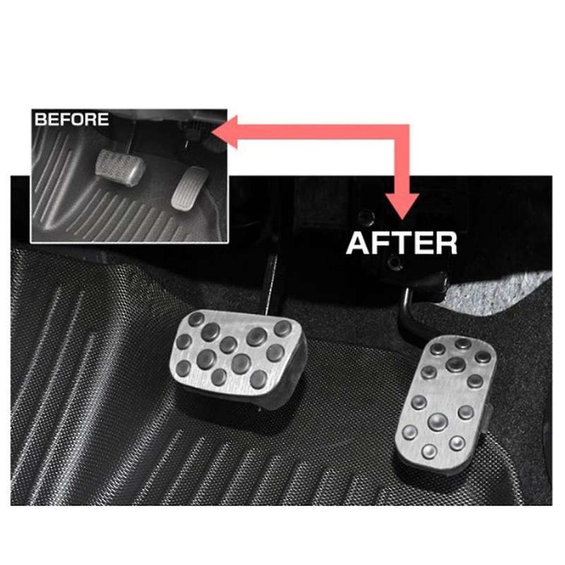 Aluminum Alloy Car Foot Pedal Pads Accelerator Gas Brake Pedal Cover for Land Cruiser 250 Prado LC25