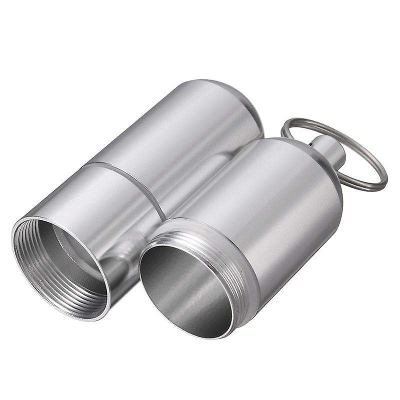 Aluminum Alloy Cigarette Holder Capsule Case Waterproof Pill Key Ring