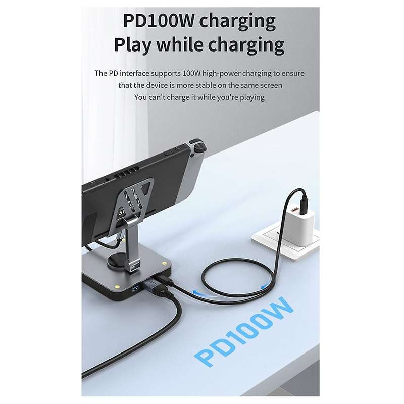 Aluminum Alloy Folding Rotating Stand Docking Station Game Switch Console Base 4K HD Projection Scr