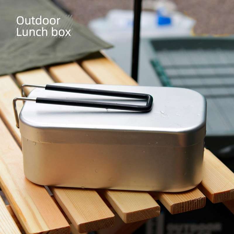 Aluminum Alloy Lunch Box Picnic Box Outdoor Dinner Pail Travel Camping Food Container Breakfast Stor