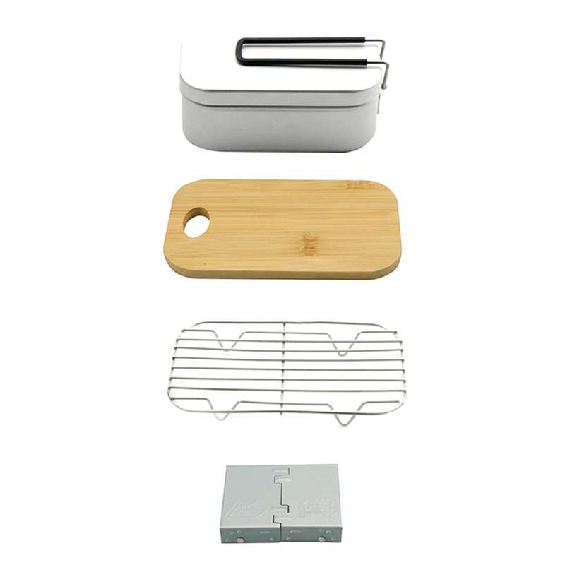 Aluminum Alloy Lunch Box Picnic Box Outdoor Dinner Pail Travel Camping Food Container Breakfast Stor