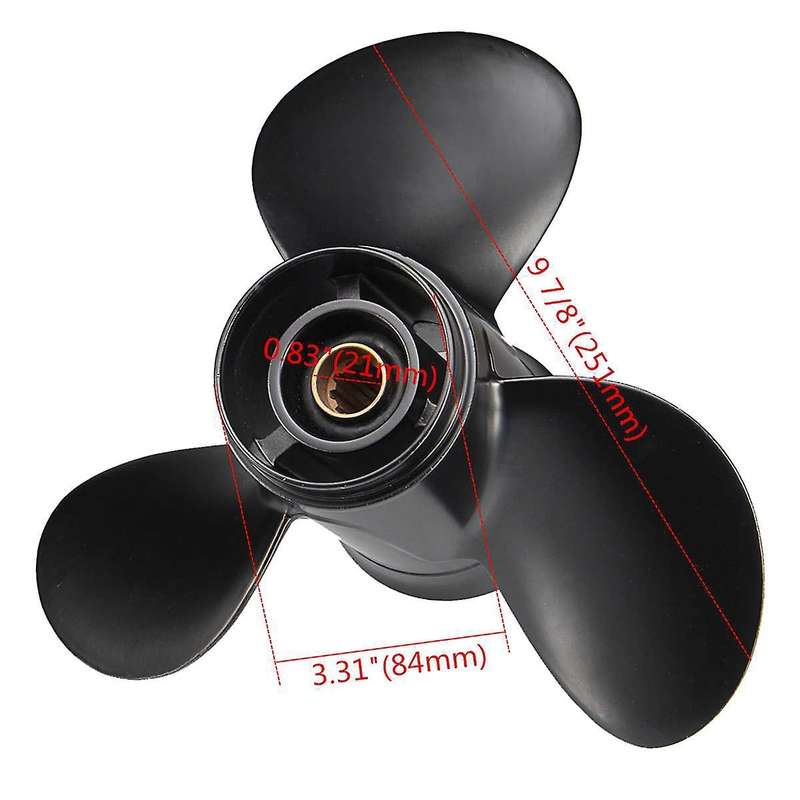 Aluminum Alloy Outboard Propeller 3r0b645250 25-30hp 9.9 X 12 for Mercury Tohatsu Spline Tooth 3 Bl