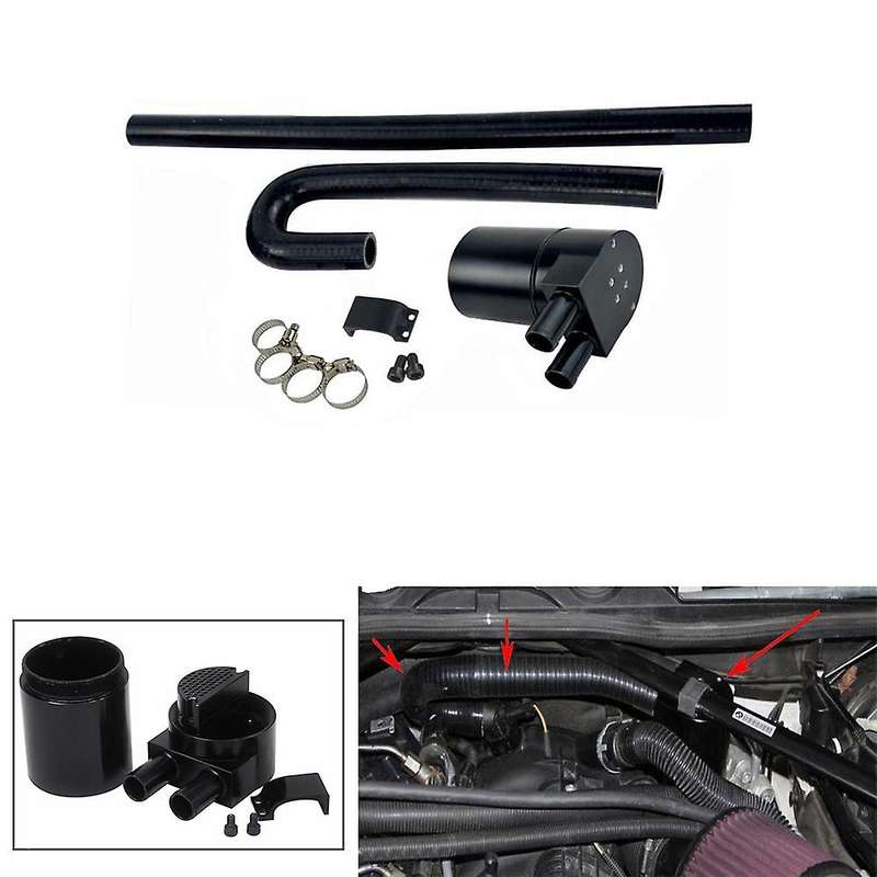 Aluminum Alloy Reservior Oil Catch Can Tank with Radiator Hose for - N54 335I 135I E90 E92 E82 2006-