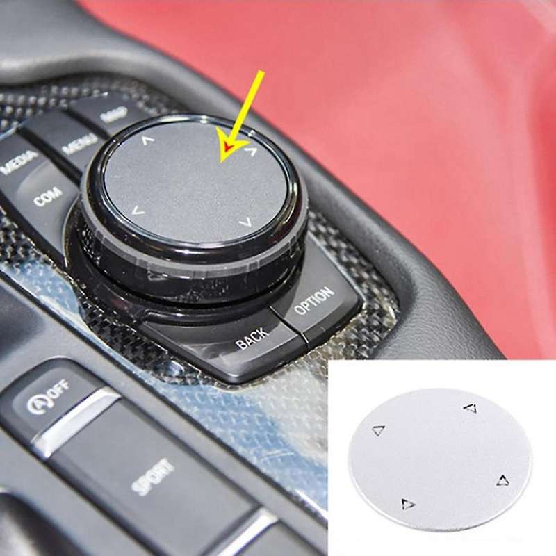 Aluminum Alloy Multimedia Knob Sticker Decoration Cover Trim for A90 2018-2021 Car Accessories, 1PCS