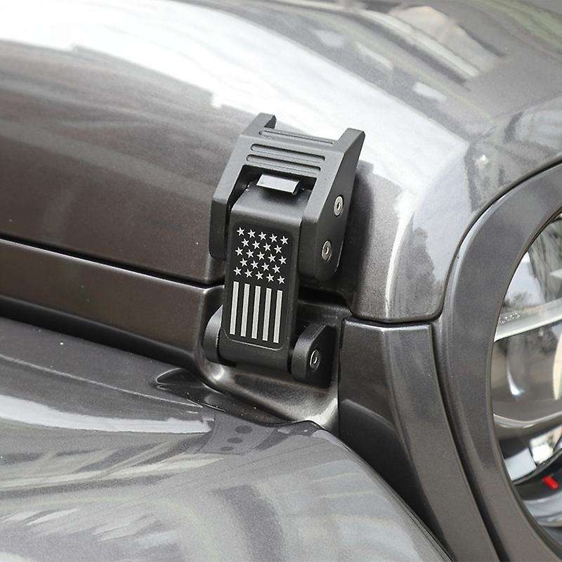 Aluminum Alloy Hood Latches Catch Kit Replacement for Wrangler JL JLU 2018 2019 2020 JT 2020