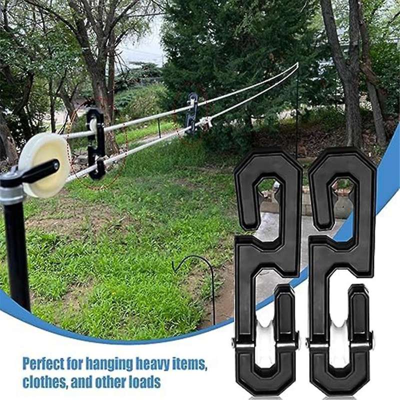 Aluminum Clothesline Spreader Spreader, S Shape Clothesline Splitter Pulley Clothesline for Long Clo