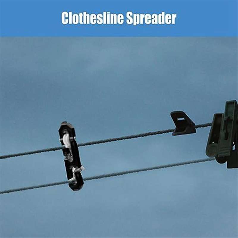 Aluminum Clothesline Spreader Spreader, S Shape Clothesline Splitter Pulley Clothesline for Long Clo