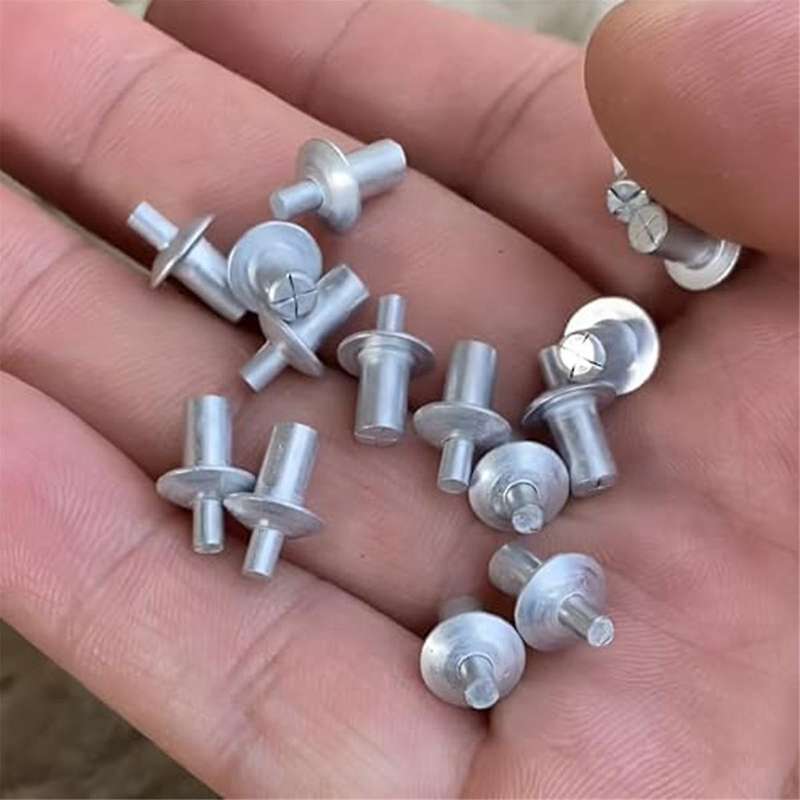 Aluminum Core Rivets with Round Head, Knock Type Expansion Aluminum Rivets, Half Round Head Aluminum