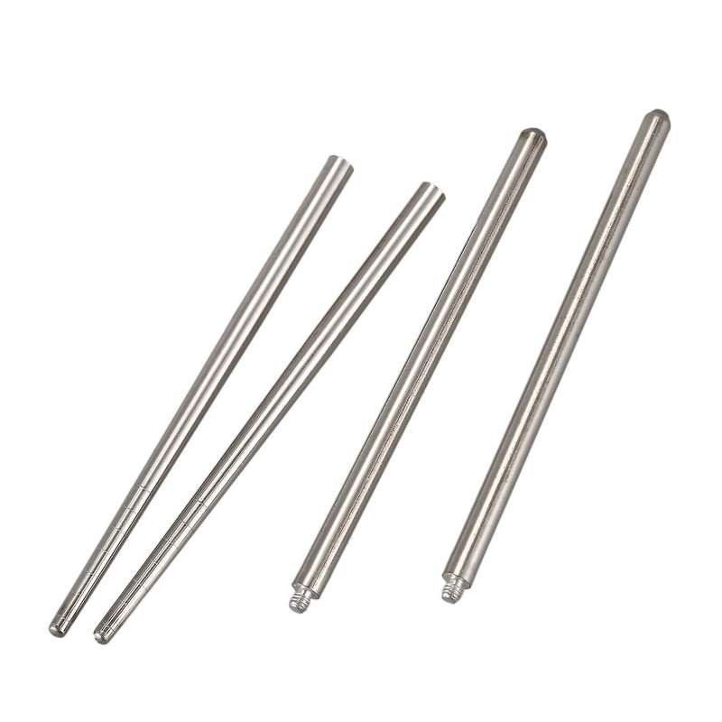 Aluminum Pen Shape Shell Stainless Steel Folding Travel Chopsticks,silver
