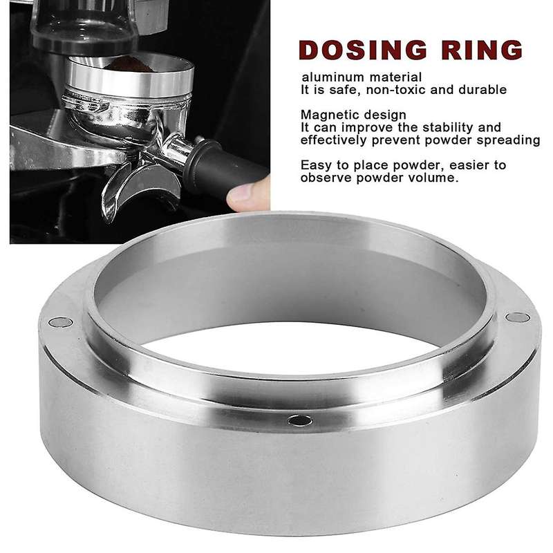Aluminum Magnetic Coffee Powder Ring Intelligent Dosing Bowl Funnel Portafilter Accessories(51Mm)