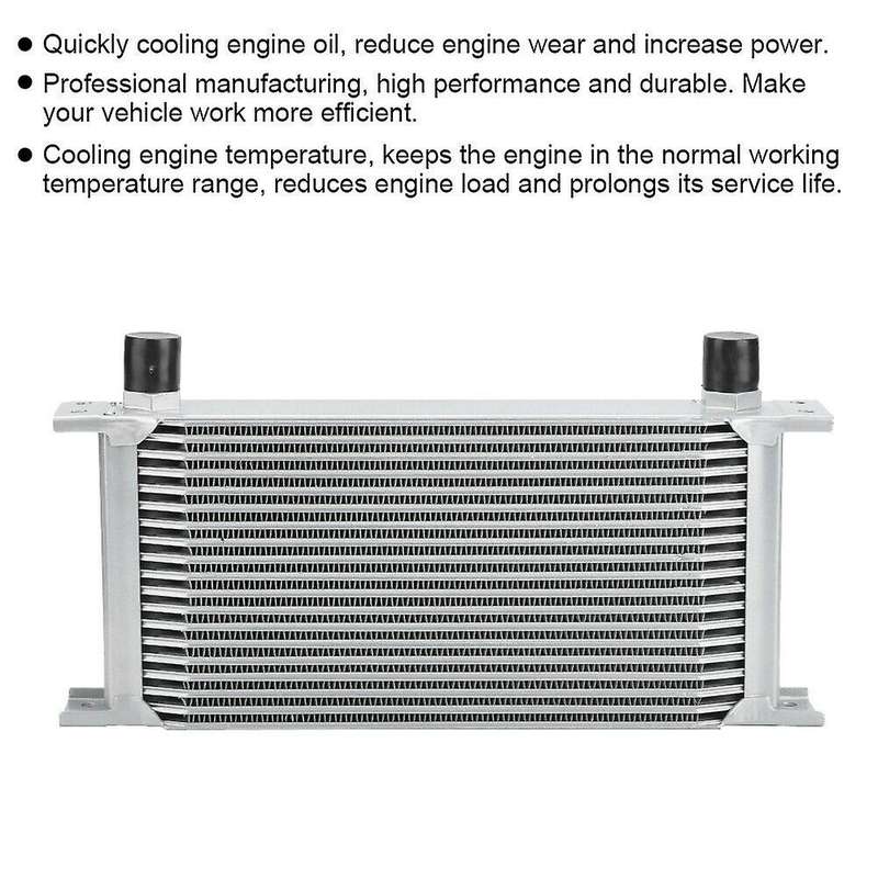 Aluminum Radiator 19 Rows British Type Car Engine Cooling Radiator Replacement Universal Cooler
